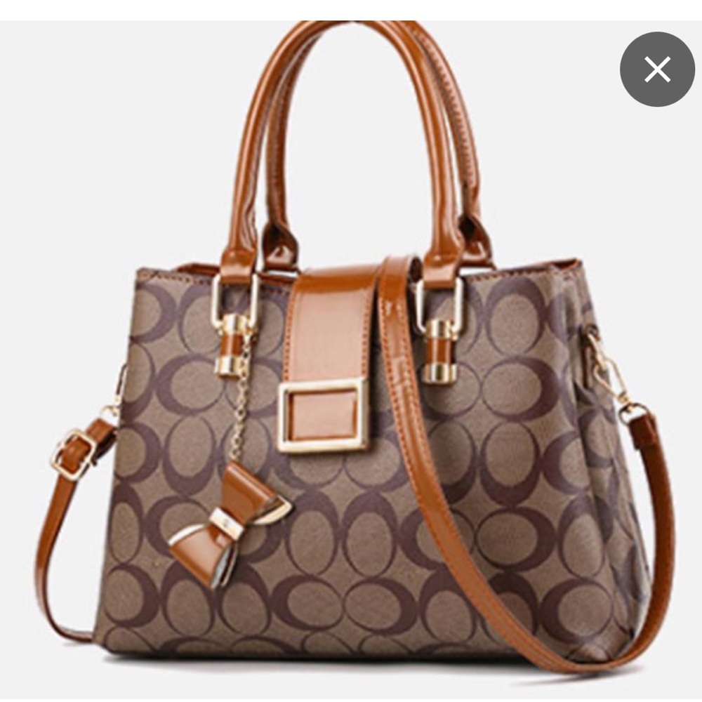 Brown Patterned Women's Bag
